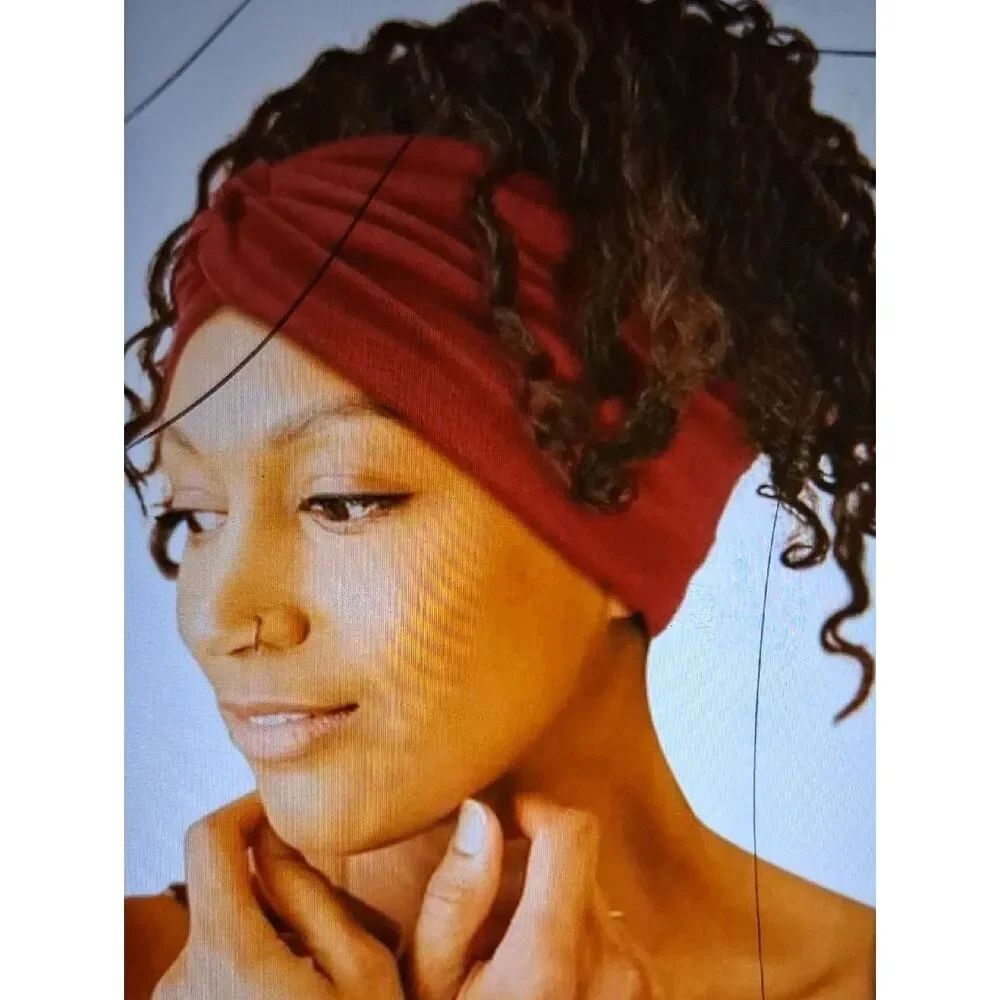 2 Headwraps Vibrant Red Floral Ready To Wear New In Package